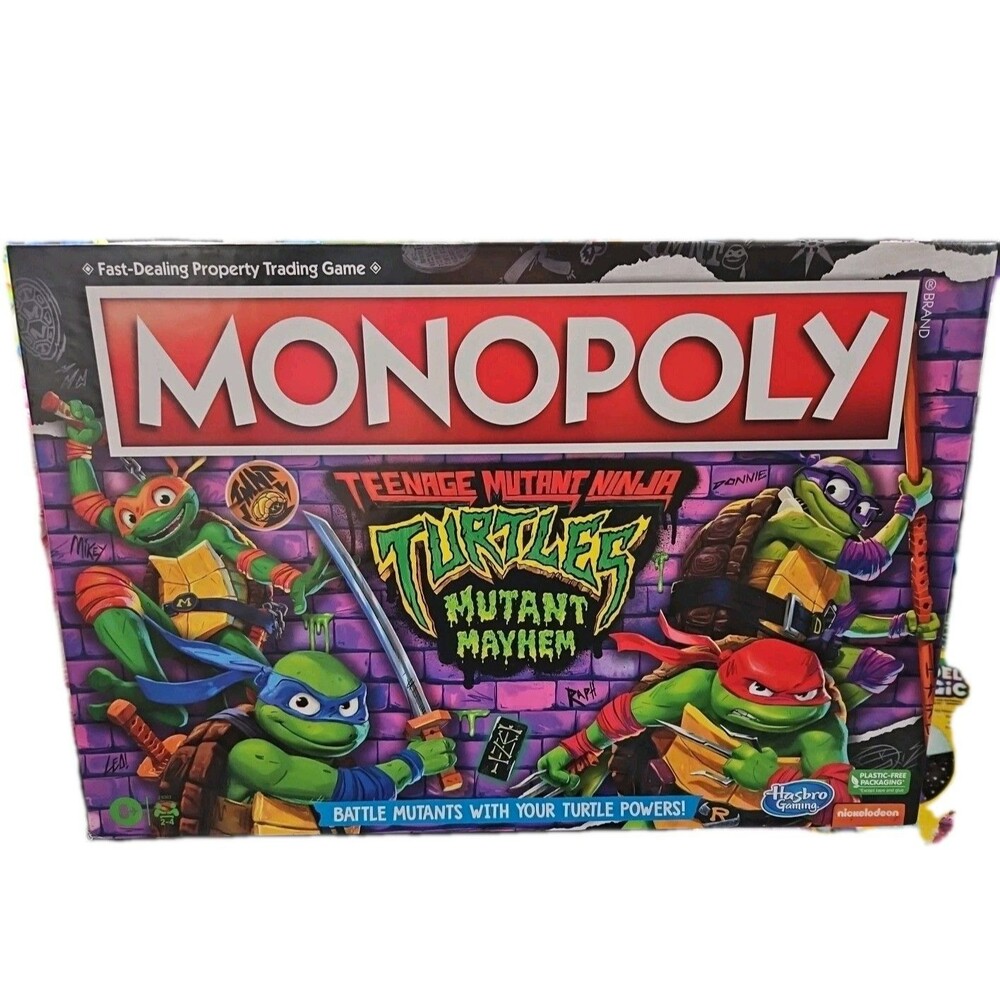 Teenage Mutant Ninja Turtles TMNT Monopoly: Mutant Mayhem Edition NIB